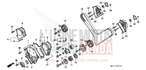 ABDECKUNG, VORNE/STEUERRIEMEN ST1100AT de 1996